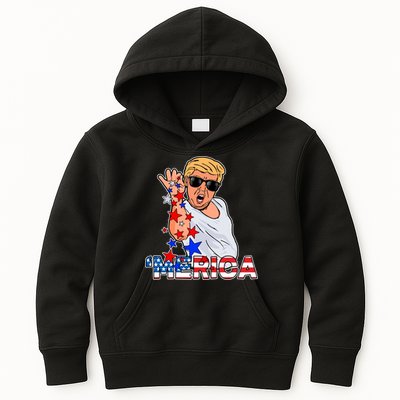Trump Merica Salt Bae Kids Hoodie