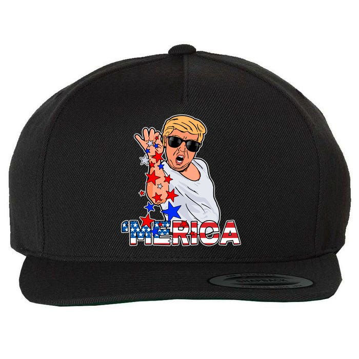 Trump Merica Salt Bae Wool Snapback Cap