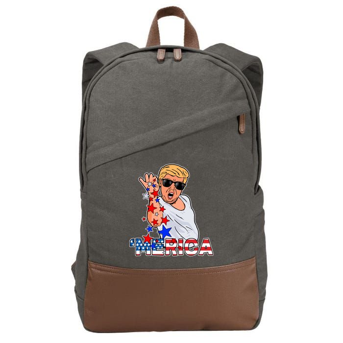 Trump Merica Salt Bae Cotton Canvas Backpack