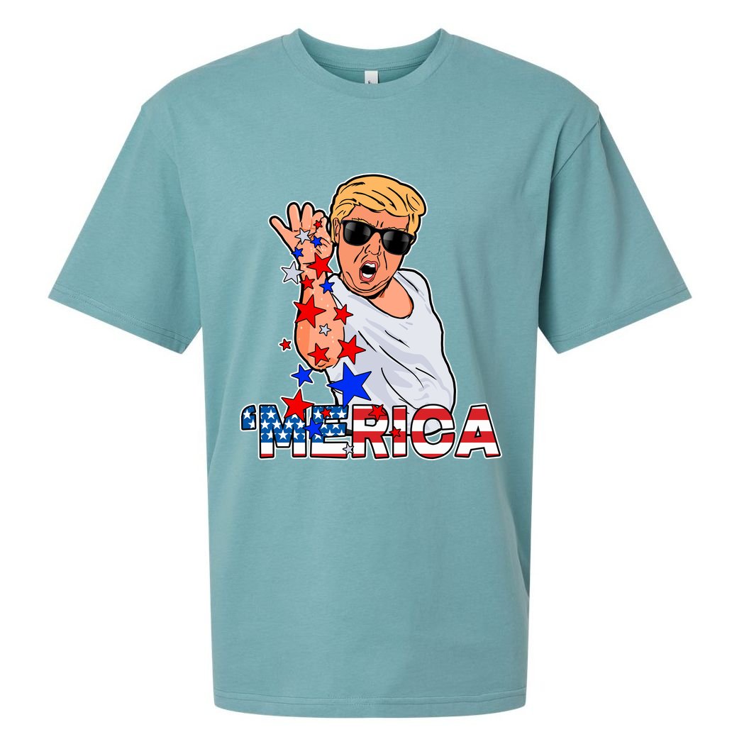 Trump Merica Salt Bae Sueded Cloud Jersey T-Shirt