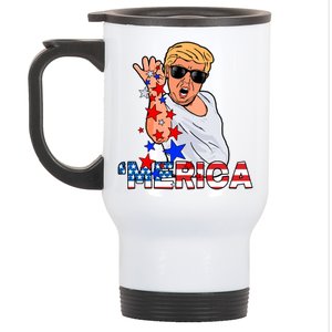 Trump Merica Salt Bae Stainless Steel Travel Mug