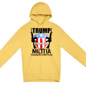 Trump Militia Protecting The 1st With 2nd Premium Pullover Hoodie