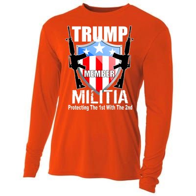 Trump Militia Protecting The 1st With 2nd Cooling Performance Long Sleeve Crew