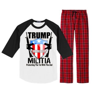 Trump Militia Protecting The 1st With 2nd Raglan Sleeve Pajama Set