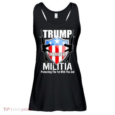 Trump Militia Protecting The 1st With 2nd Ladies Essential Flowy Tank