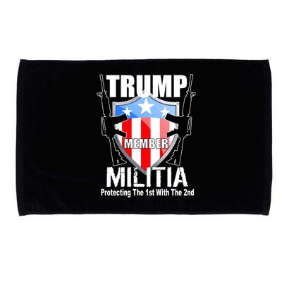 Trump Militia Protecting The 1st With 2nd Microfiber Hand Towel