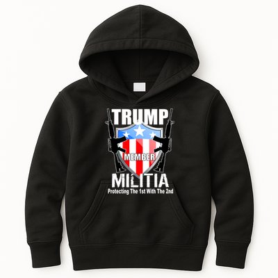 Trump Militia Protecting The 1st With 2nd Kids Hoodie