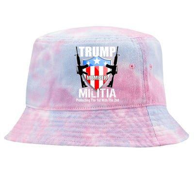 Trump Militia Protecting The 1st With 2nd Tie-Dyed Bucket Hat