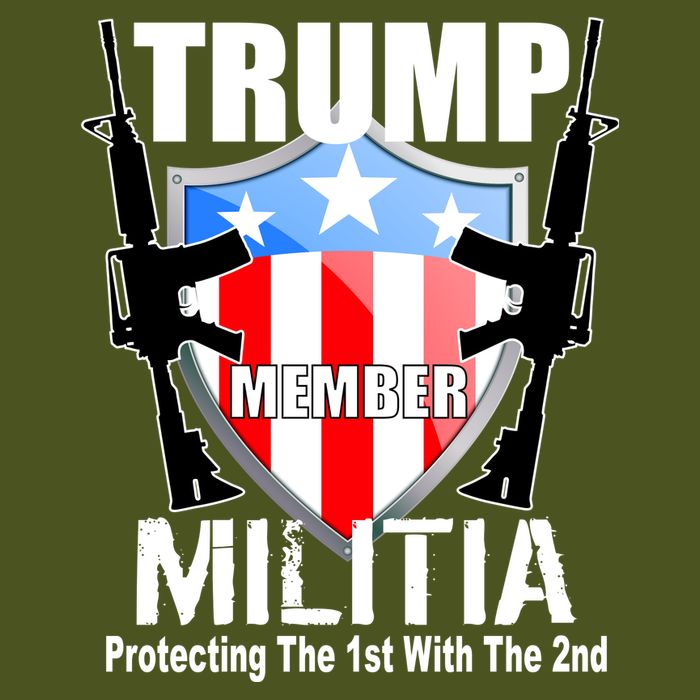 Trump Militia Protecting The 1st With 2nd Backpack