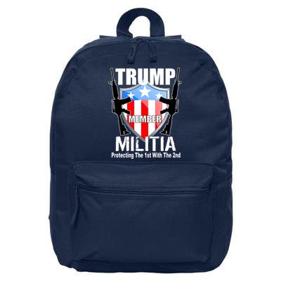 Trump Militia Protecting The 1st With 2nd 16 in Basic Backpack