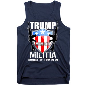 Trump Militia Protecting The 1st With 2nd Tank Top