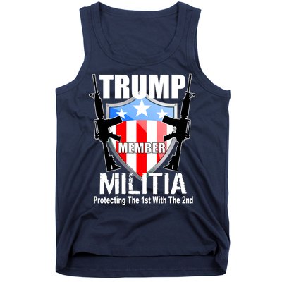 Trump Militia Protecting The 1st With 2nd Tank Top