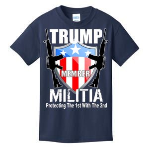 Trump Militia Protecting The 1st With 2nd Kids T-Shirt