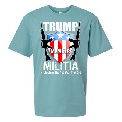 Trump Militia Protecting The 1st With 2nd Sueded Cloud Jersey T-Shirt