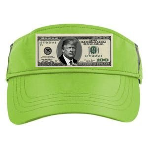 Trump Money Hundred Dollar Bill $100  Adult Drive Performance Visor