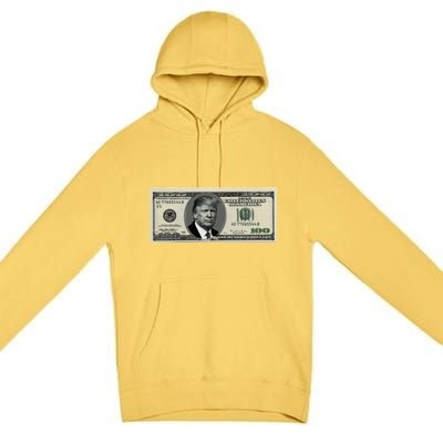 Trump Money Hundred Dollar Bill $100  Premium Pullover Hoodie