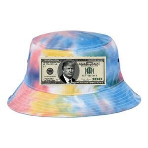 Trump Money Hundred Dollar Bill $100  Tie Dye Newport Bucket Hat