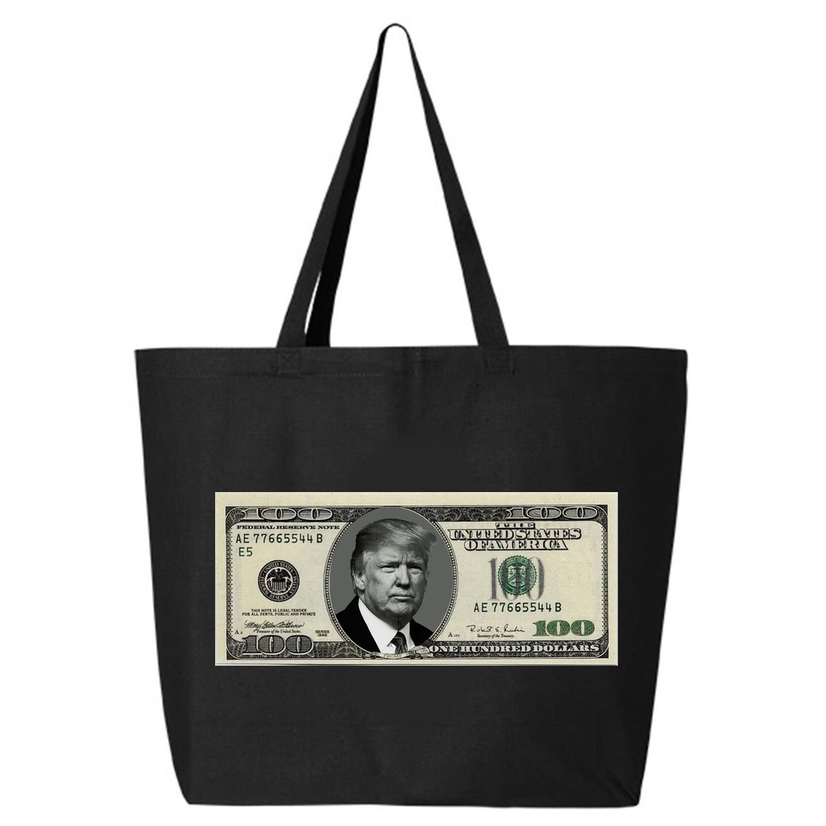 Trump Money Hundred Dollar Bill $100  25L Jumbo Tote