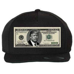 Trump Money Hundred Dollar Bill $100  Wool Snapback Cap