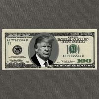 Trump Money Hundred Dollar Bill $100  Cotton Canvas Backpack