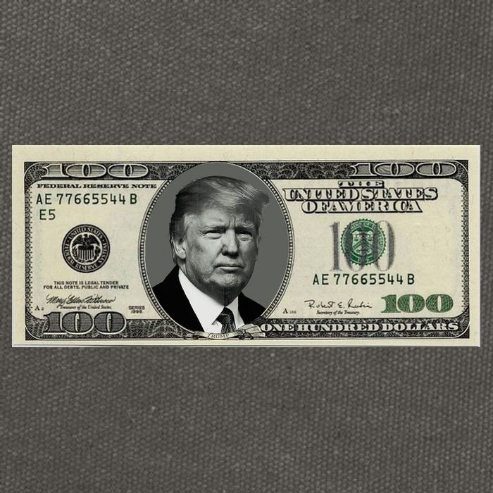 Trump Money Hundred Dollar Bill $100  Cotton Canvas Backpack