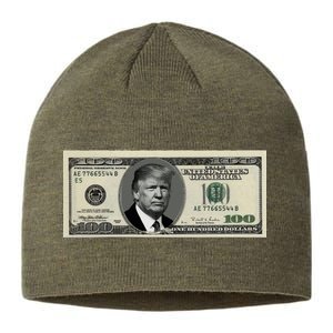 Trump Money Hundred Dollar Bill $100  Sustainable Beanie