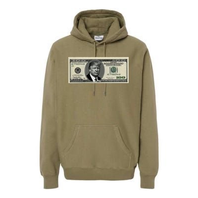 Trump Money Hundred Dollar Bill $100  Premium Hoodie