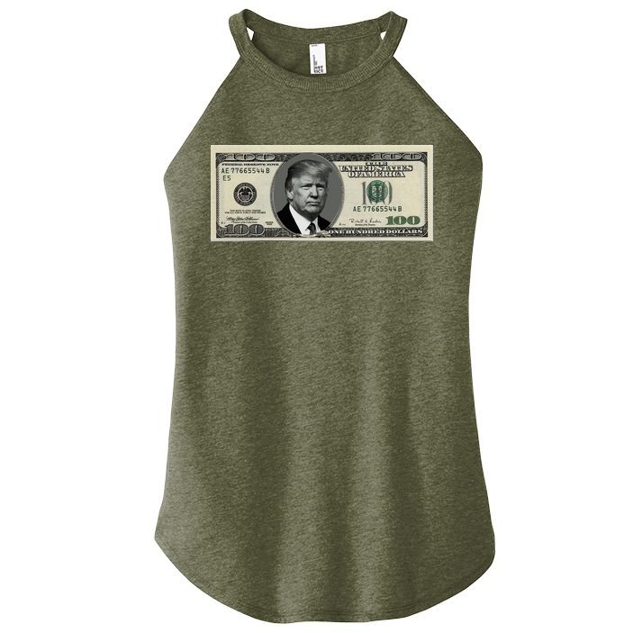 Trump Money Hundred Dollar Bill $100  Women's Perfect Tri Rocker Tank