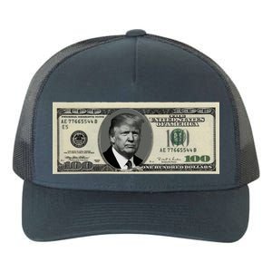 Trump Money Hundred Dollar Bill $100  Yupoong Adult 5-Panel Trucker Hat