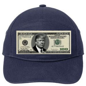 Trump Money Hundred Dollar Bill $100  7-Panel Snapback Hat