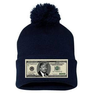 Trump Money Hundred Dollar Bill $100  Pom Pom 12in Knit Beanie