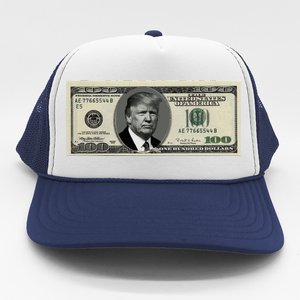 Trump Money Hundred Dollar Bill $100  Trucker Hat