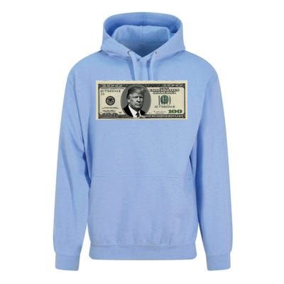 Trump Money Hundred Dollar Bill $100  Unisex Surf Hoodie