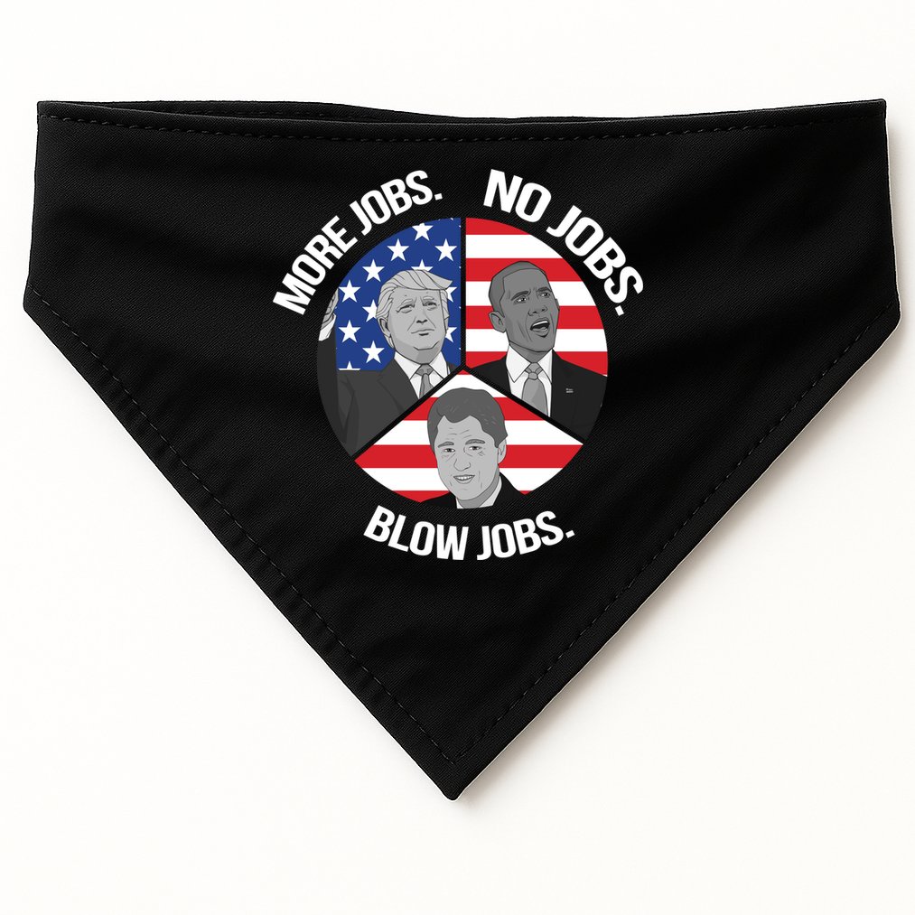 Trump More Jobs Obama No Jobs Clinton Blow Jobs USA-Made Doggie Bandana