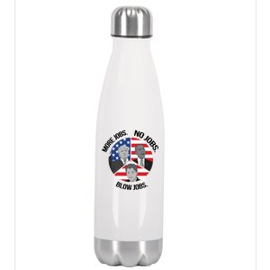 Trump More Jobs Obama No Jobs Clinton Blow Jobs Stainless Steel Insulated Water Bottle