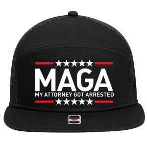 Trump My Attorney Got Arrested MAGA 7 Panel Mesh Trucker Snapback Hat