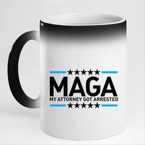 Trump My Attorney Got Arrested MAGA 11oz Black Color Changing Mug