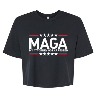 Trump My Attorney Got Arrested MAGA Bella+Canvas Jersey Crop Tee