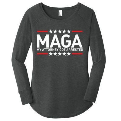 Trump My Attorney Got Arrested MAGA Women's Perfect Tri Tunic Long Sleeve Shirt