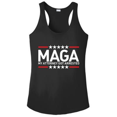 Trump My Attorney Got Arrested MAGA Ladies PosiCharge Competitor Racerback Tank