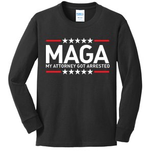 Trump My Attorney Got Arrested MAGA Kids Long Sleeve Shirt