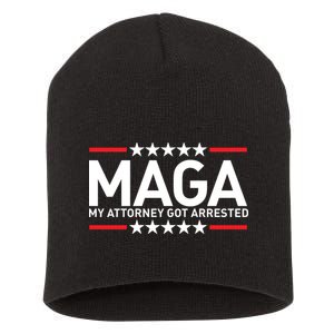 Trump My Attorney Got Arrested MAGA Short Acrylic Beanie