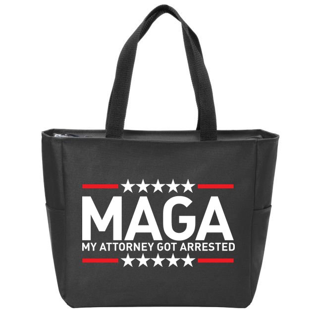 Trump My Attorney Got Arrested MAGA Zip Tote Bag