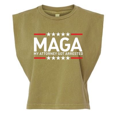 Trump My Attorney Got Arrested MAGA Garment-Dyed Women's Muscle Tee