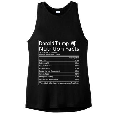 Trump Nutrition Facts Make America Great Ladies PosiCharge Tri-Blend Wicking Tank