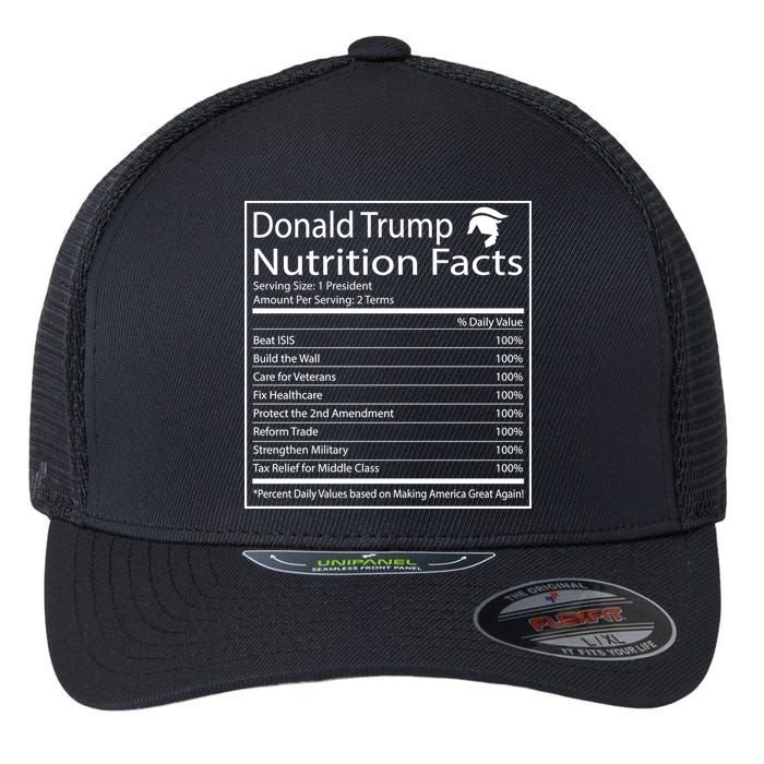 Trump Nutrition Facts Make America Great Flexfit Unipanel Trucker Cap