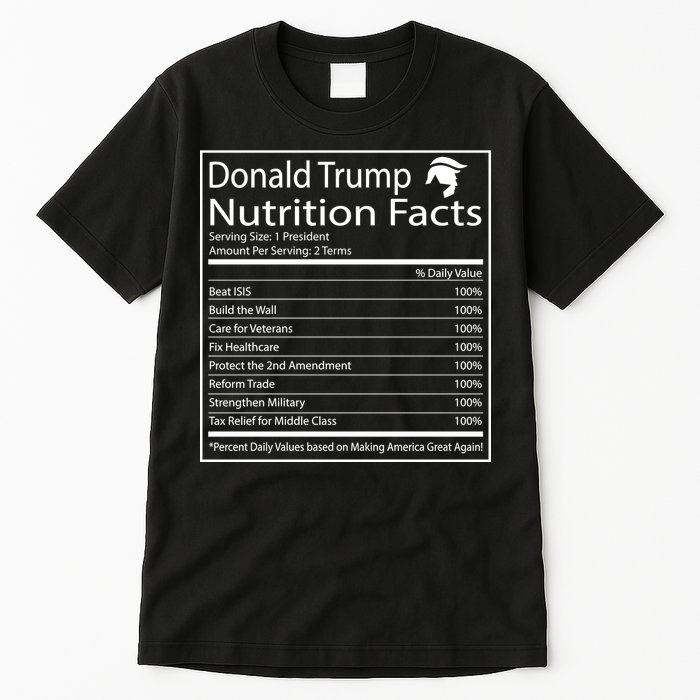 Trump Nutrition Facts Make America Great Tall T-Shirt