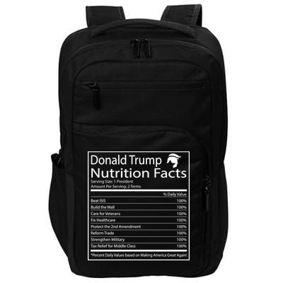 Trump Nutrition Facts Make America Great Impact Tech Backpack