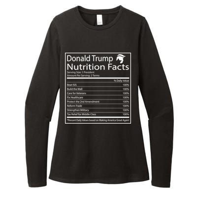 Trump Nutrition Facts Make America Great Womens CVC Long Sleeve Shirt