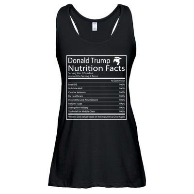 Trump Nutrition Facts Make America Great Ladies Essential Flowy Tank